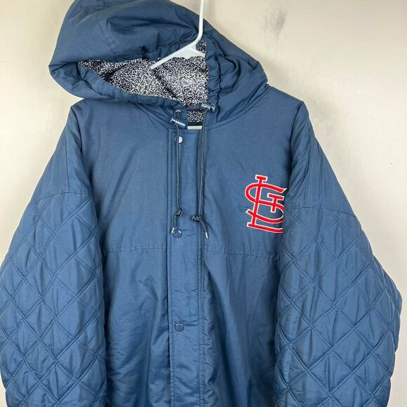 Vintage Starter MLB Navy St .Louis Cardinals Puffer Jacket Size XL - Picture 3 of 8